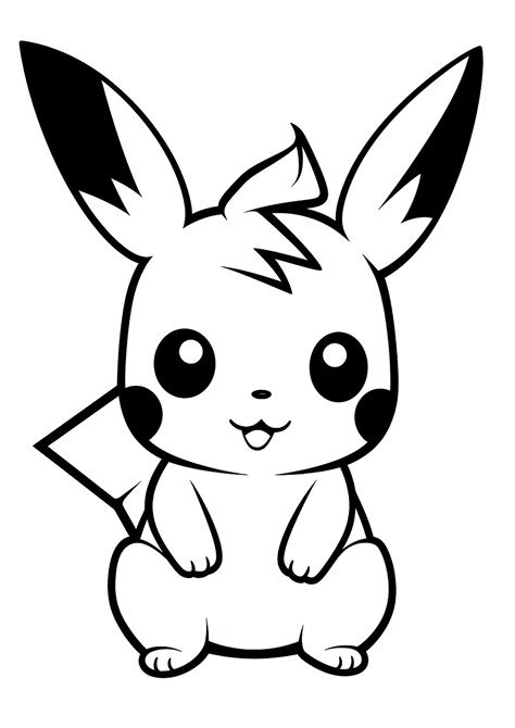 cute pikachu coloring page|Pikachu Coloring Pages